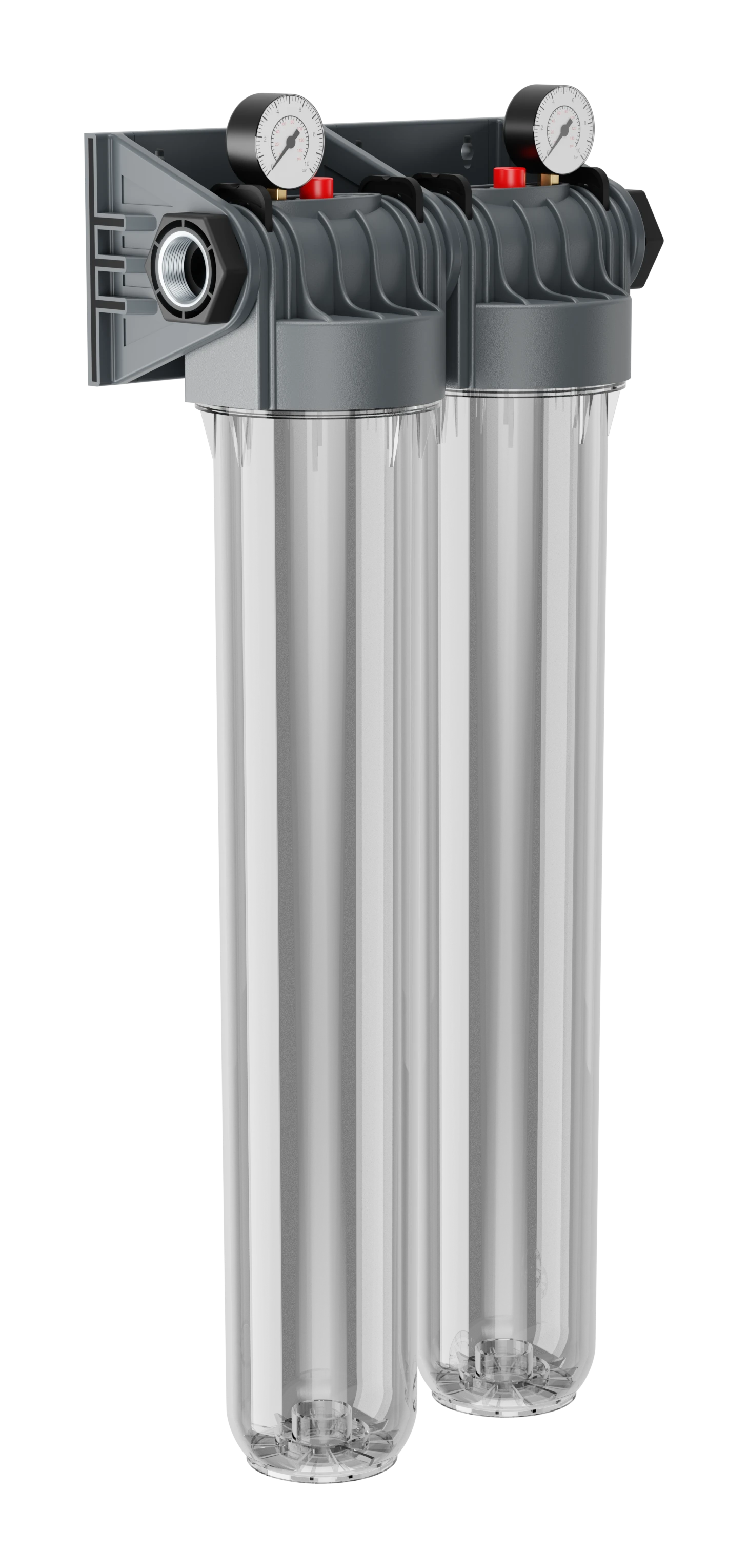 EUROFIL 20" Double Filter Housing with Pressure Gauges