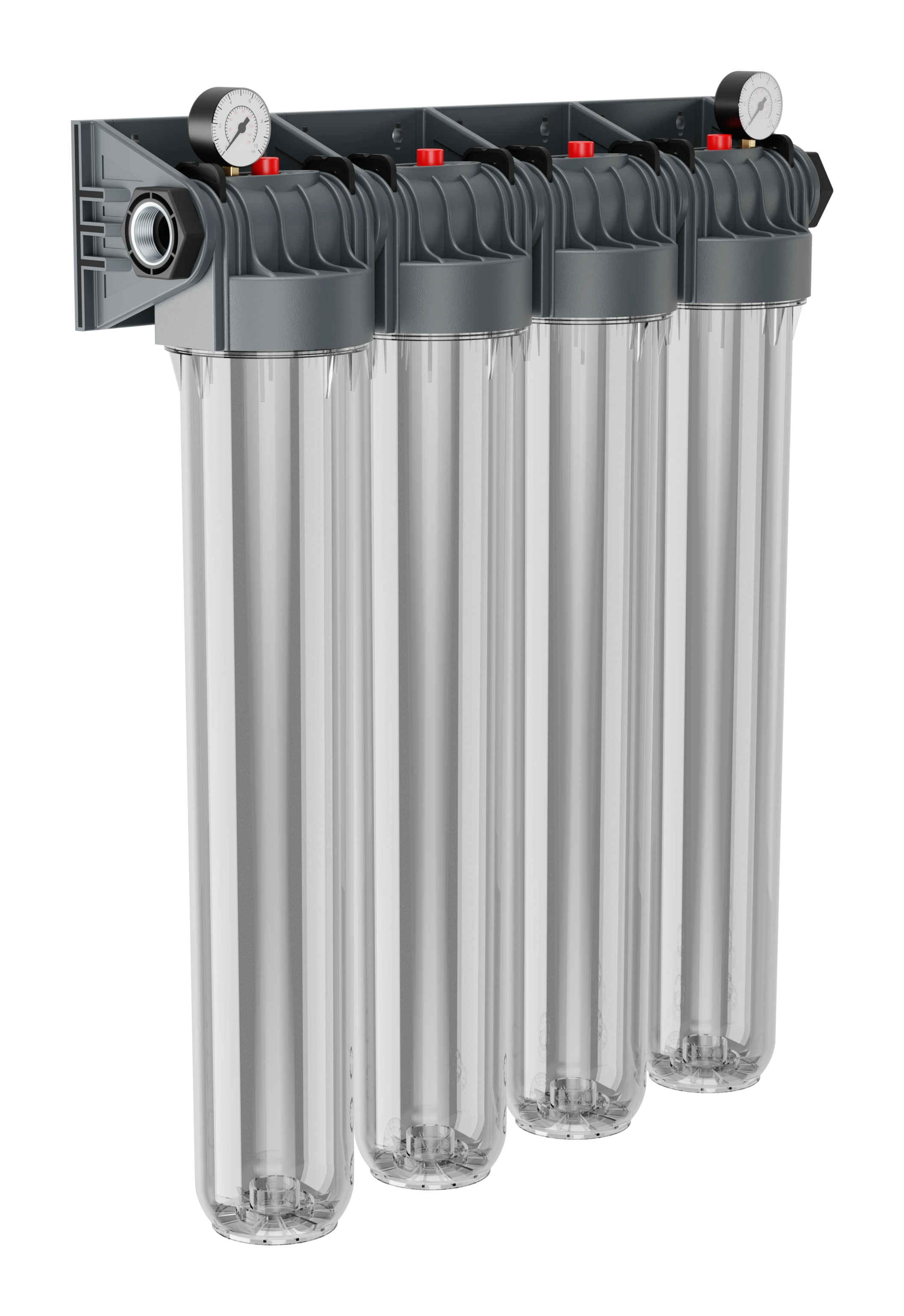 EUROFIL 20" Quad Filter Housing with Pressure Gauges