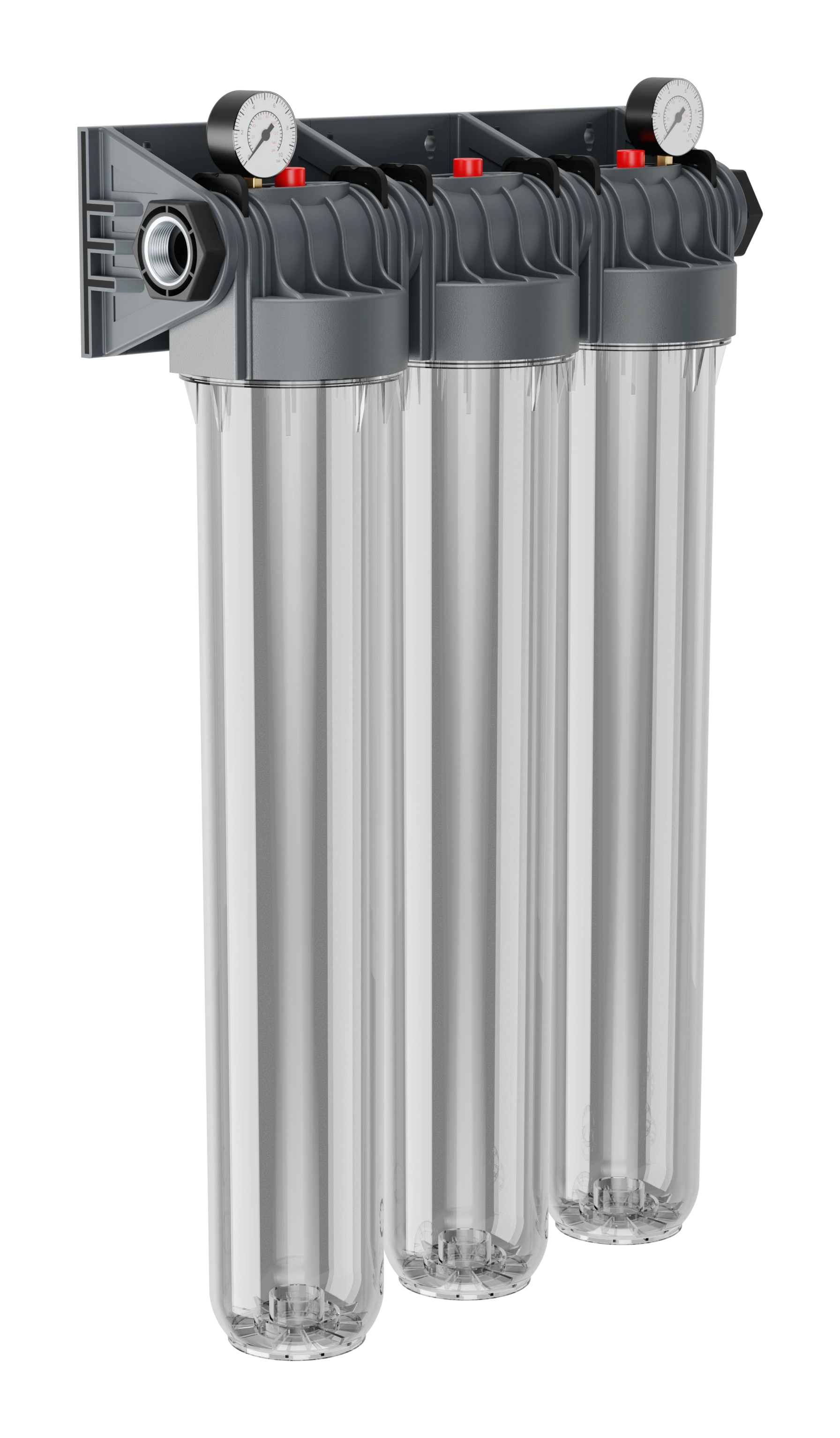 EUROFIL 20" Triple Filter Housing with Pressure Gauges